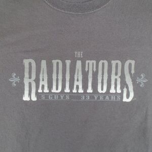 VTG The Radiators 5 Guys‎ 33 Years T Shirt Mens 2XL Gray Short Sleeve Rock Band